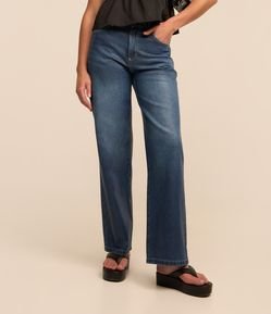 Calça Slouchy Jeans Resinado com Efeito Estonado