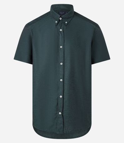 Camisa Comfort em Oxford com Gola Colarinho e Manga Curta Menor preço em Camisa Comfort em Oxford com Gola Colarinho e Manga Curta