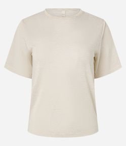 Blusa Listrada com Fios Metalizados