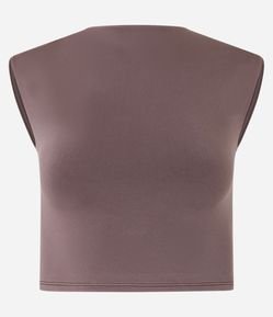 Blusa em Jersey com Costas Abertas e Sem Mangas