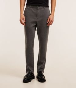 Calça Slim de Malha com Cós Meio Elástico