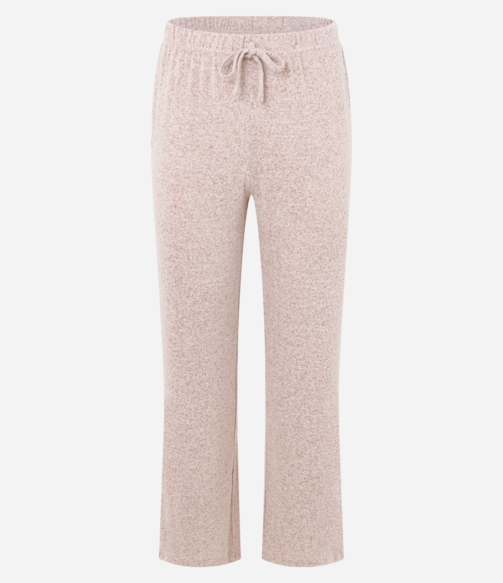 Trio de Pijama Longo em Tricô com Gola Redonda e Cós Elástico Rosa Claro 10