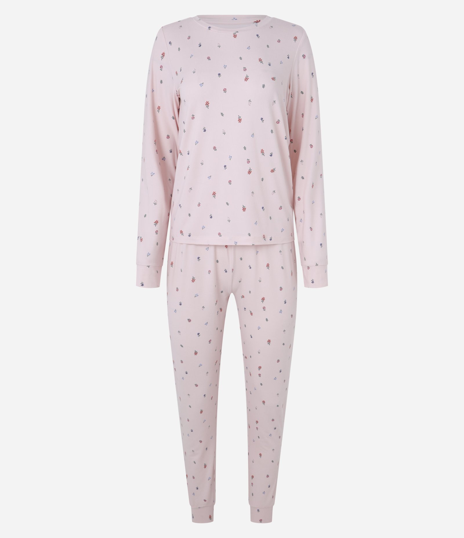 Pijama Longo de Toque Suave com Estampa Floral Rosa 4