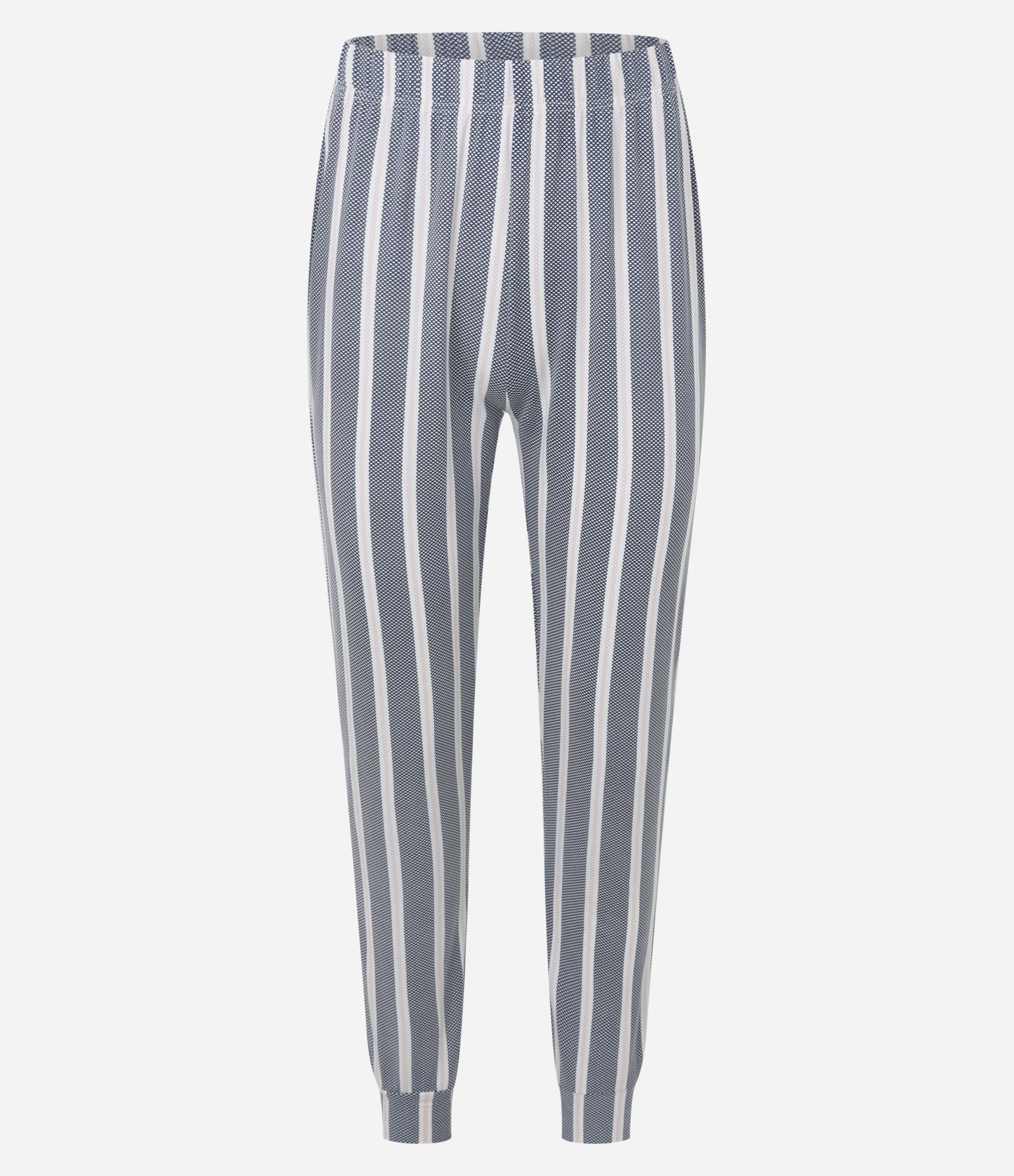 Pijama Longo Listrado com Toque Suave Cinza 6