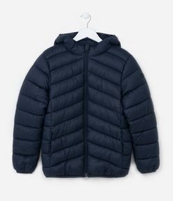 Jaqueta Ultraleve Infantil com Capuz - Tam 5 a 14 Anos