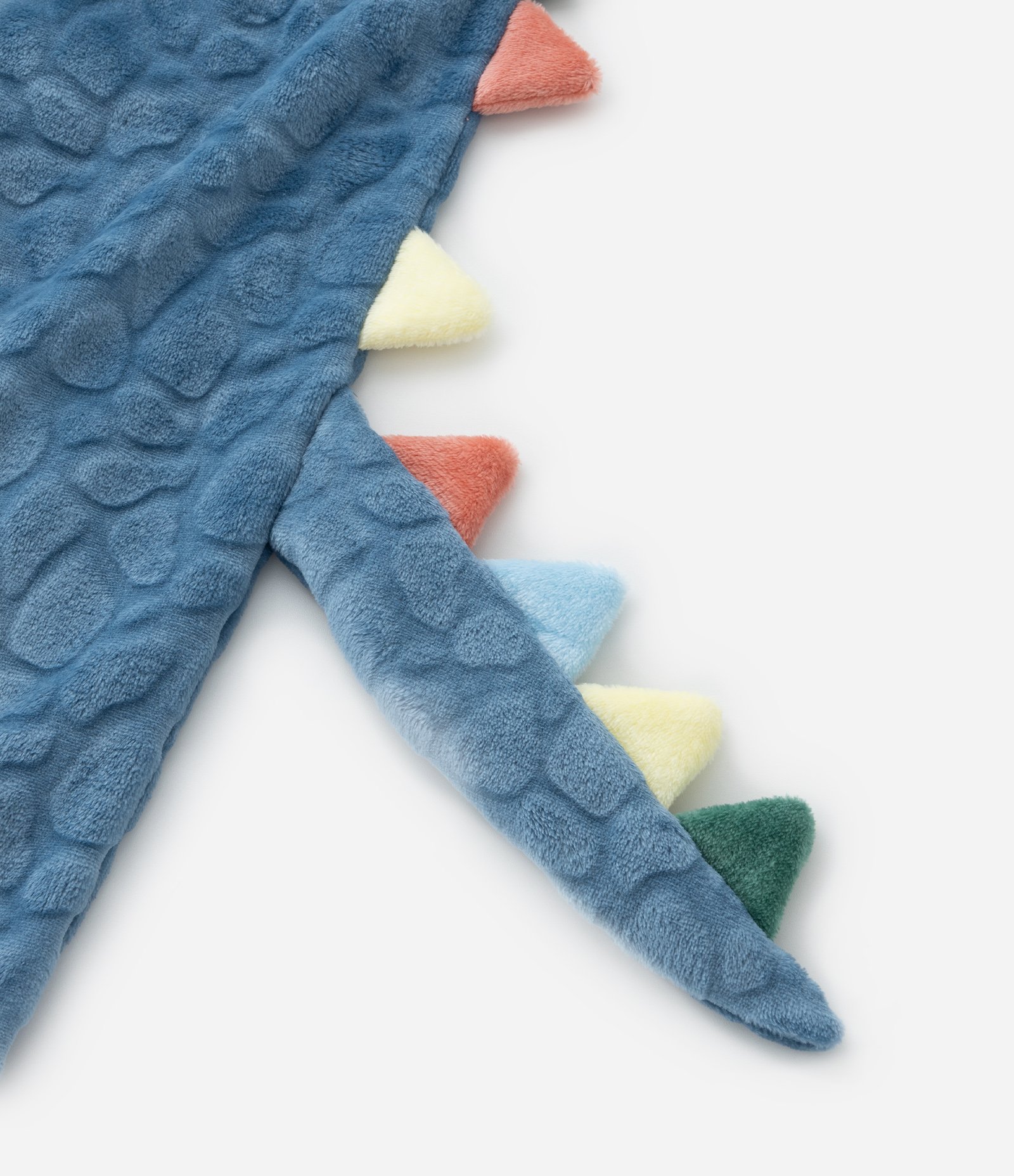 Roupão Infantil Quentinho Estampa Dino com Cristas - Tam 3 a 12 Anos Azul 3