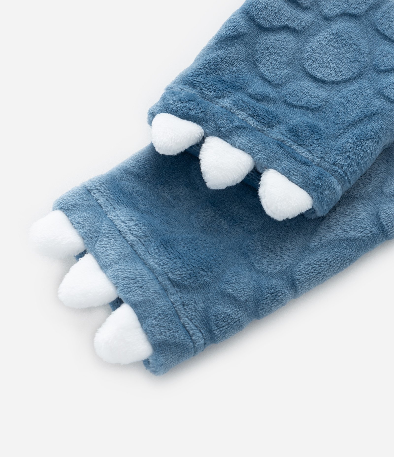 Roupão Infantil Quentinho Estampa Dino com Cristas - Tam 3 a 12 Anos Azul 5