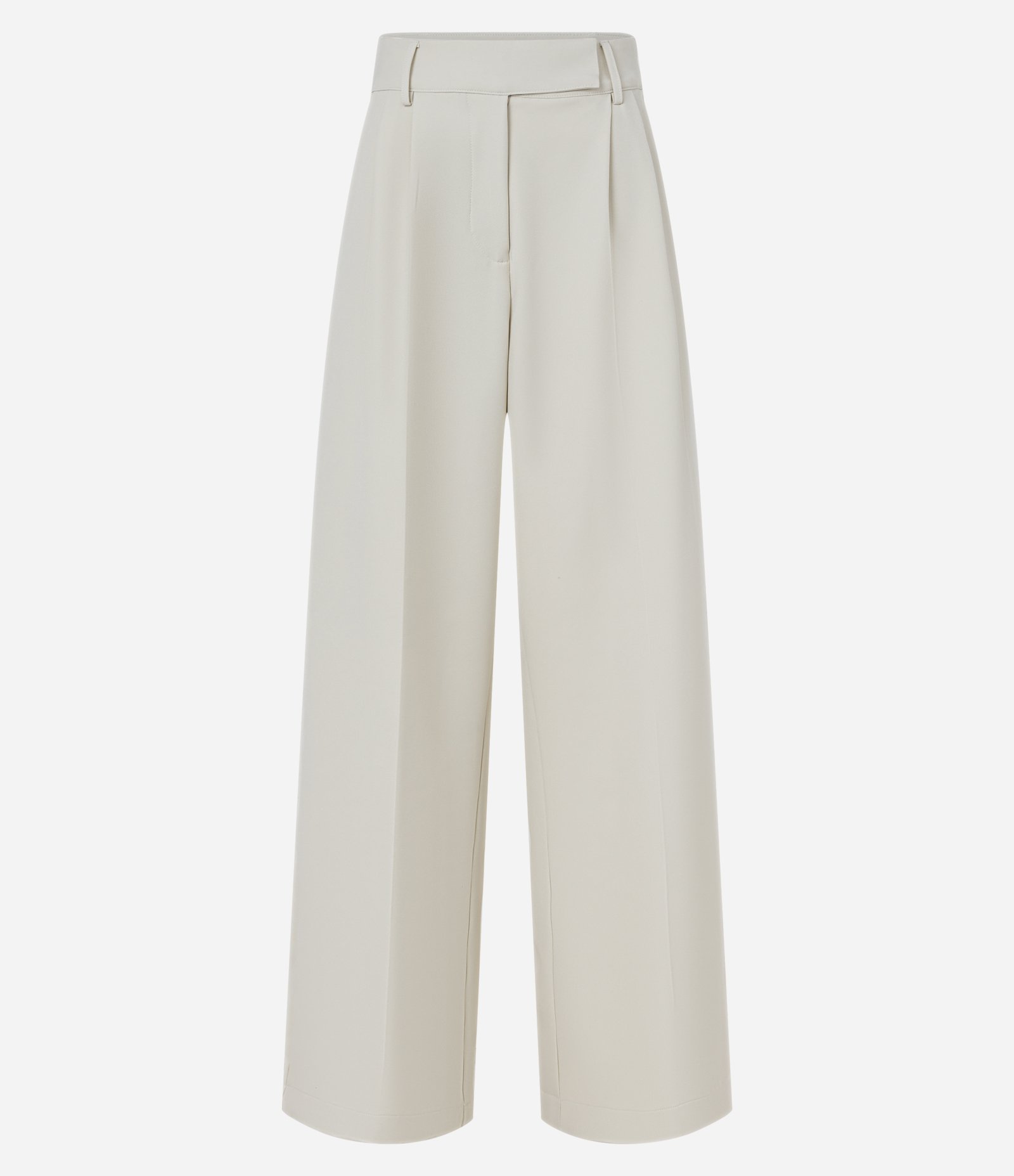 Calça Wide Leg Alfaiatada com Bolsos Faca e Pregas Off White 5