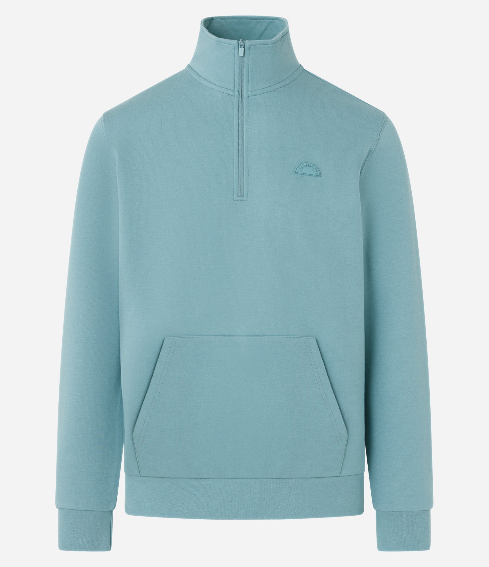 Blusão Esportivo Duplo em Algodão com Gola Alta Verde 5