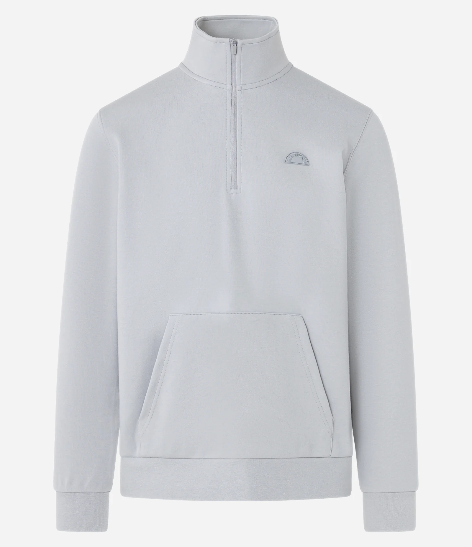 Blusão Esportivo Duplo em Algodão com Gola Alta Cinza 5