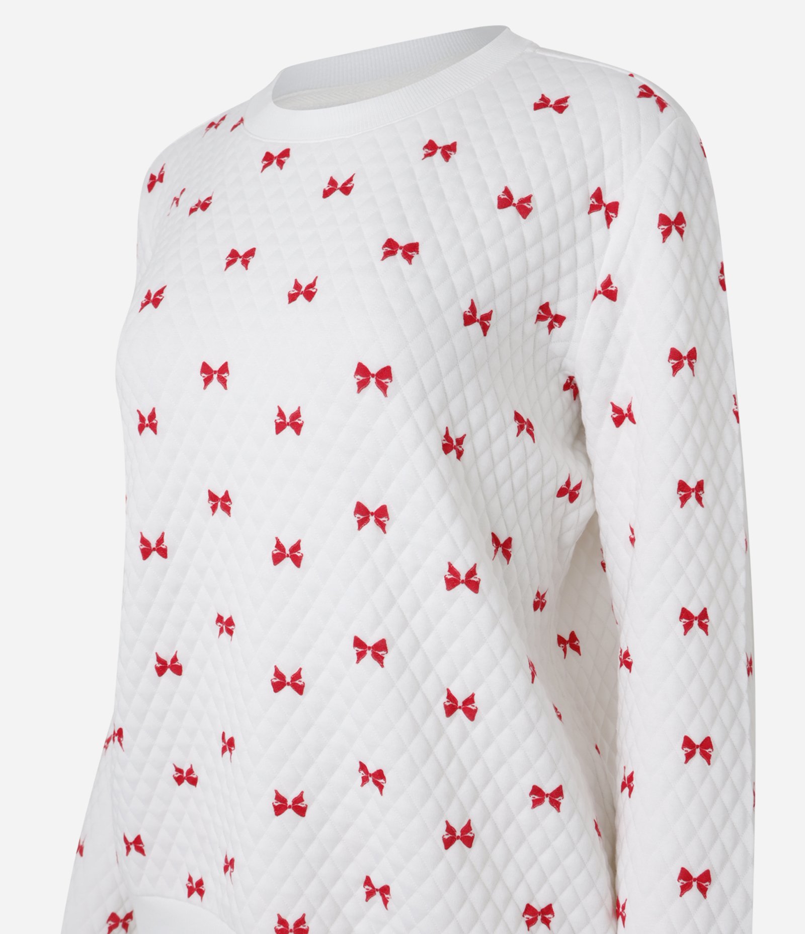 Pijama Manga Longa com Estampa de Coração Branco 5