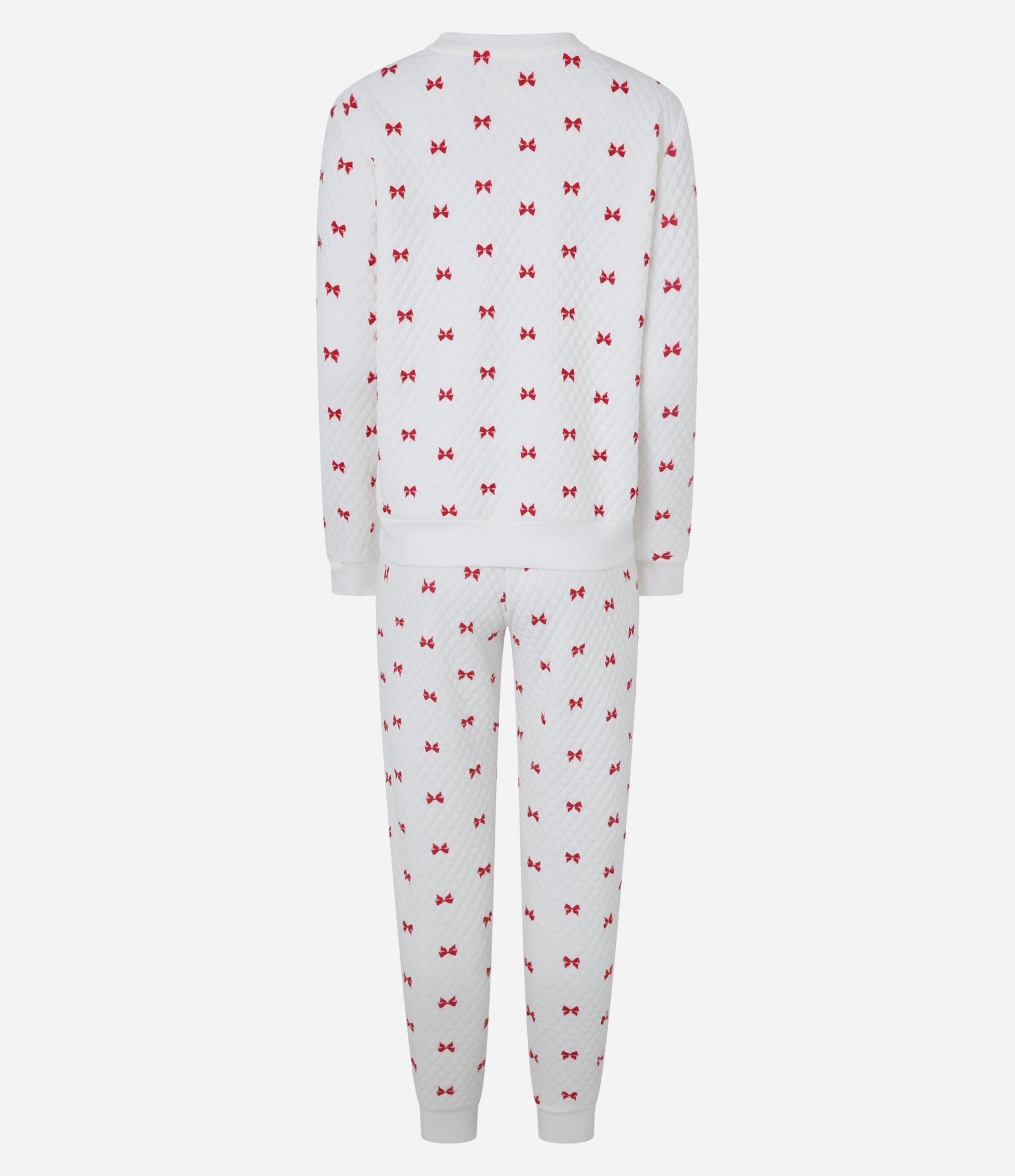 Pijama Manga Longa com Estampa de Coração Branco 6