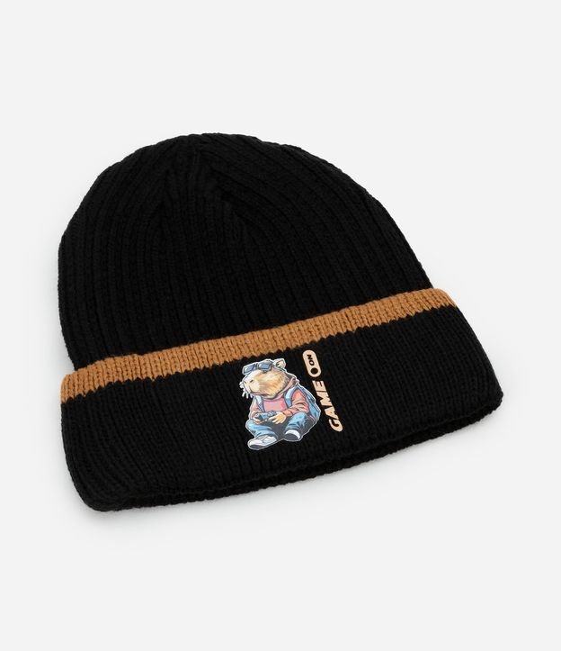 Gorro Infantil com Estampa Capivara Gamer - Tam Único