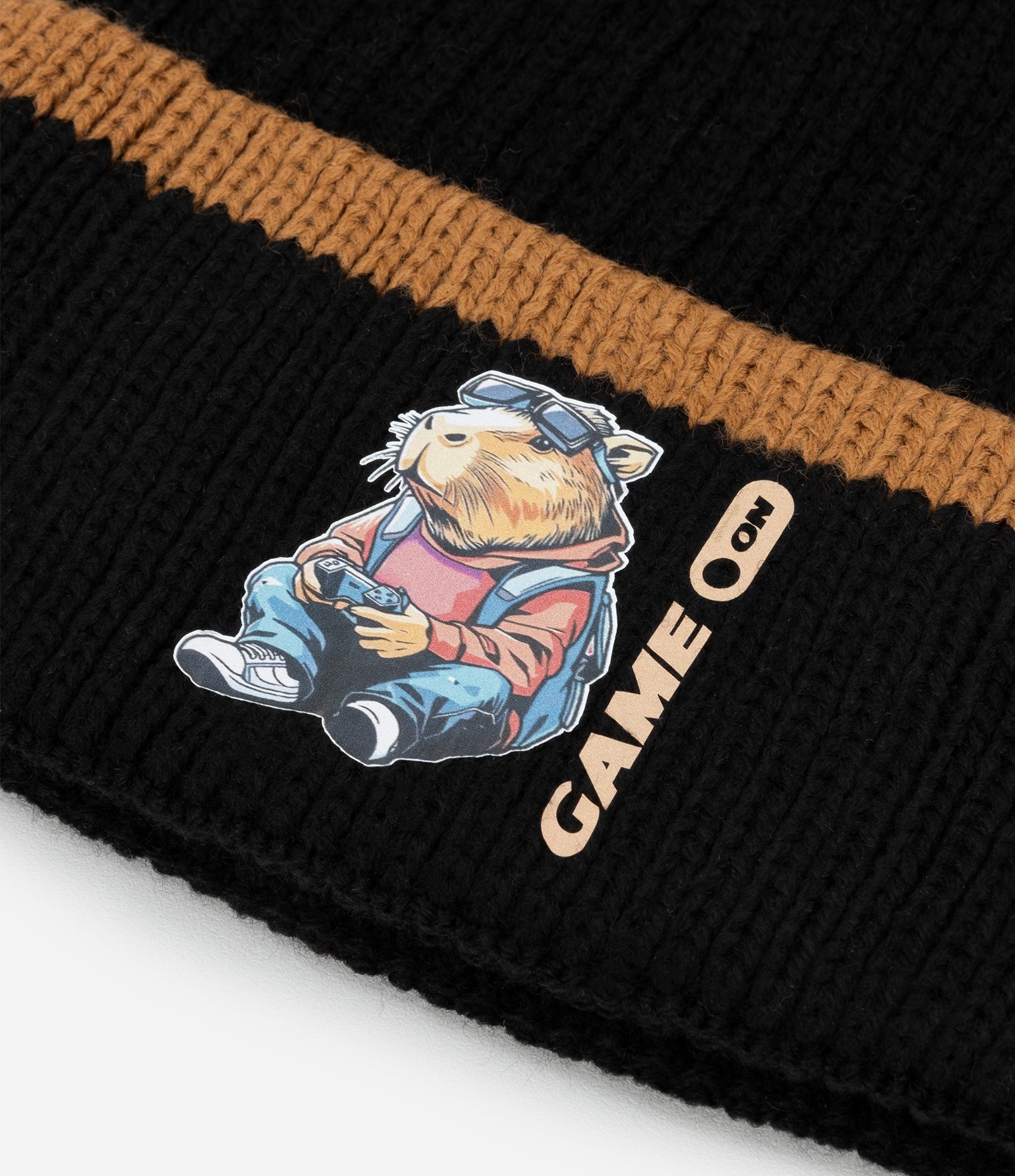 Touca Infantil com Estampa Capivara Gamer - Tam Único Preto 2