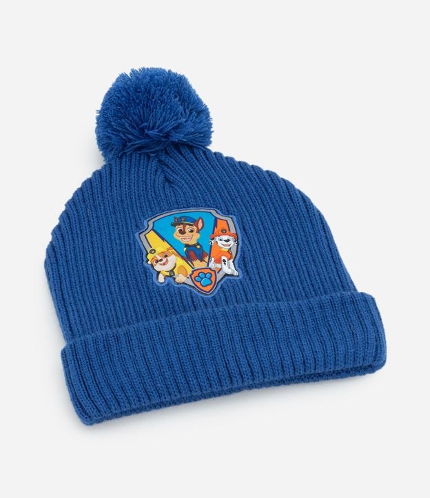 Gorro Infantil com Pompom e Bordado Patrulha Canina -Tam Único