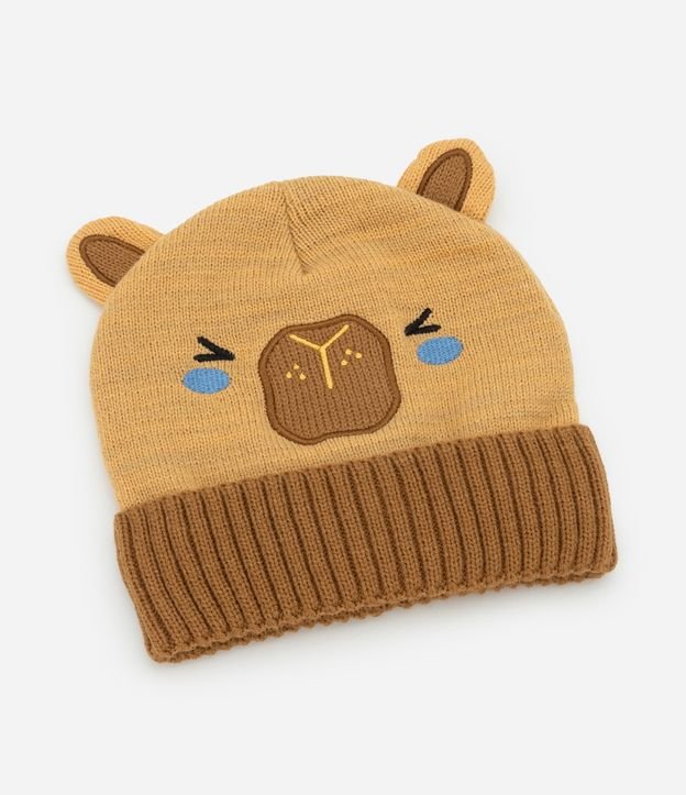 Gorro Infantil com Bordado Capivara - Tam Único