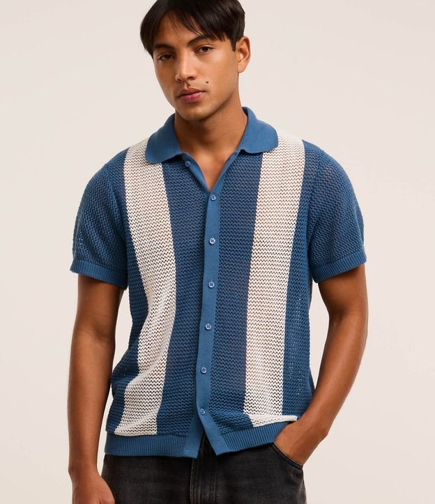 Cor: Azul/Branco | Tamanho: P