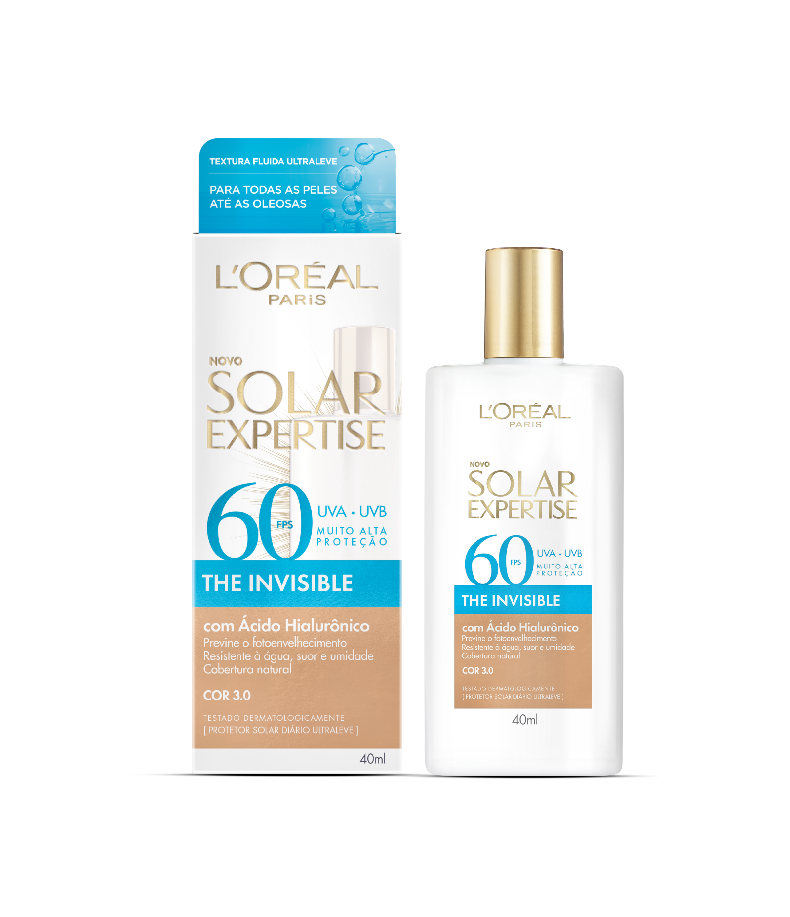 Protetor Solar Facial L'Oréal Paris Expertise Fluído Cor 3.0 40ML 1