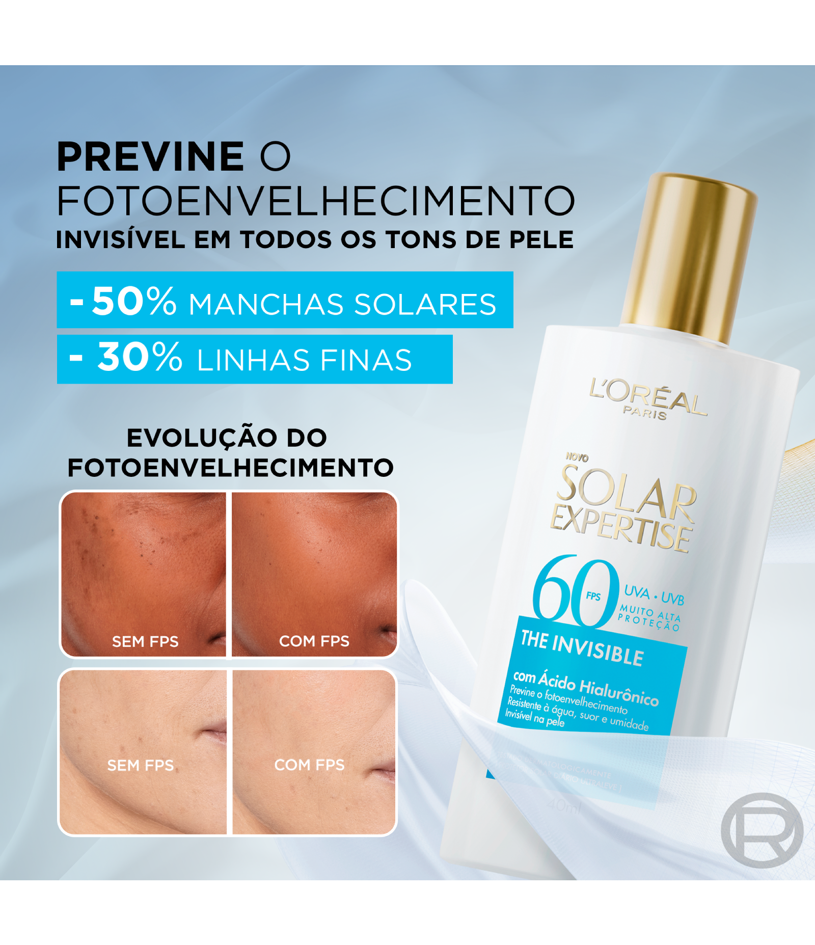 Protetor Solar Facial L'Oréal Paris Expertise Fluído Cor 3.0 40ML 4
