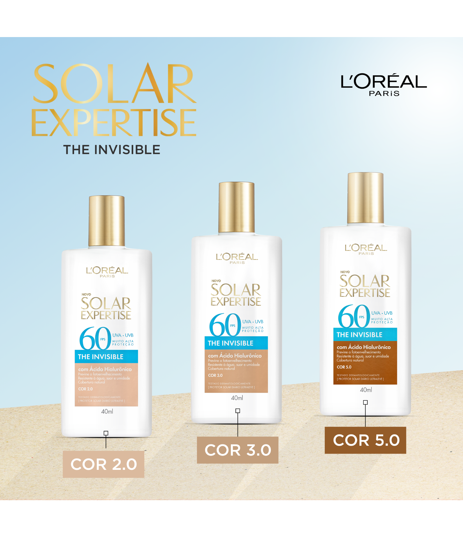 Protetor Solar Facial L'Oréal Paris Expertise Fluído Cor 3.0 40ML 6