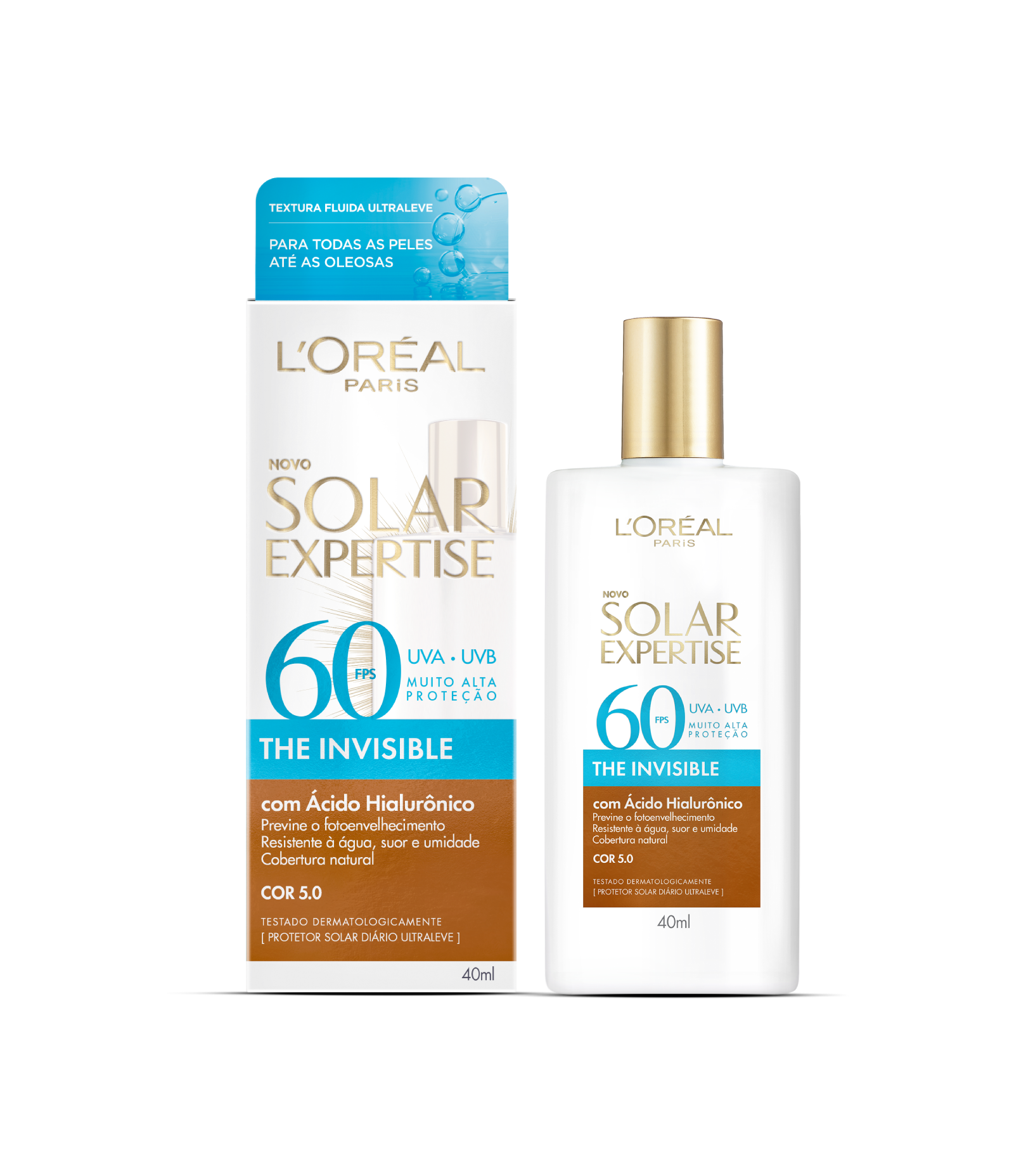 Protetor Solar Facial L'Oréal Paris Expertise Fluído Cor 5.0 40ML 1