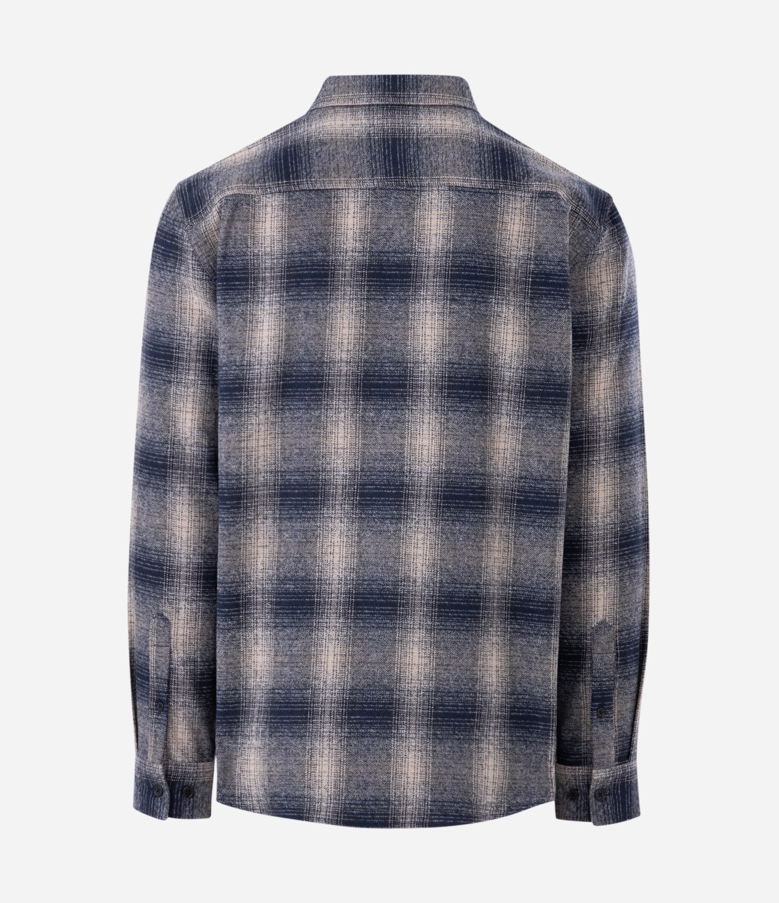 Camisa Comfort em Flanela com Bolso e Estampa Xadrez Azul 5