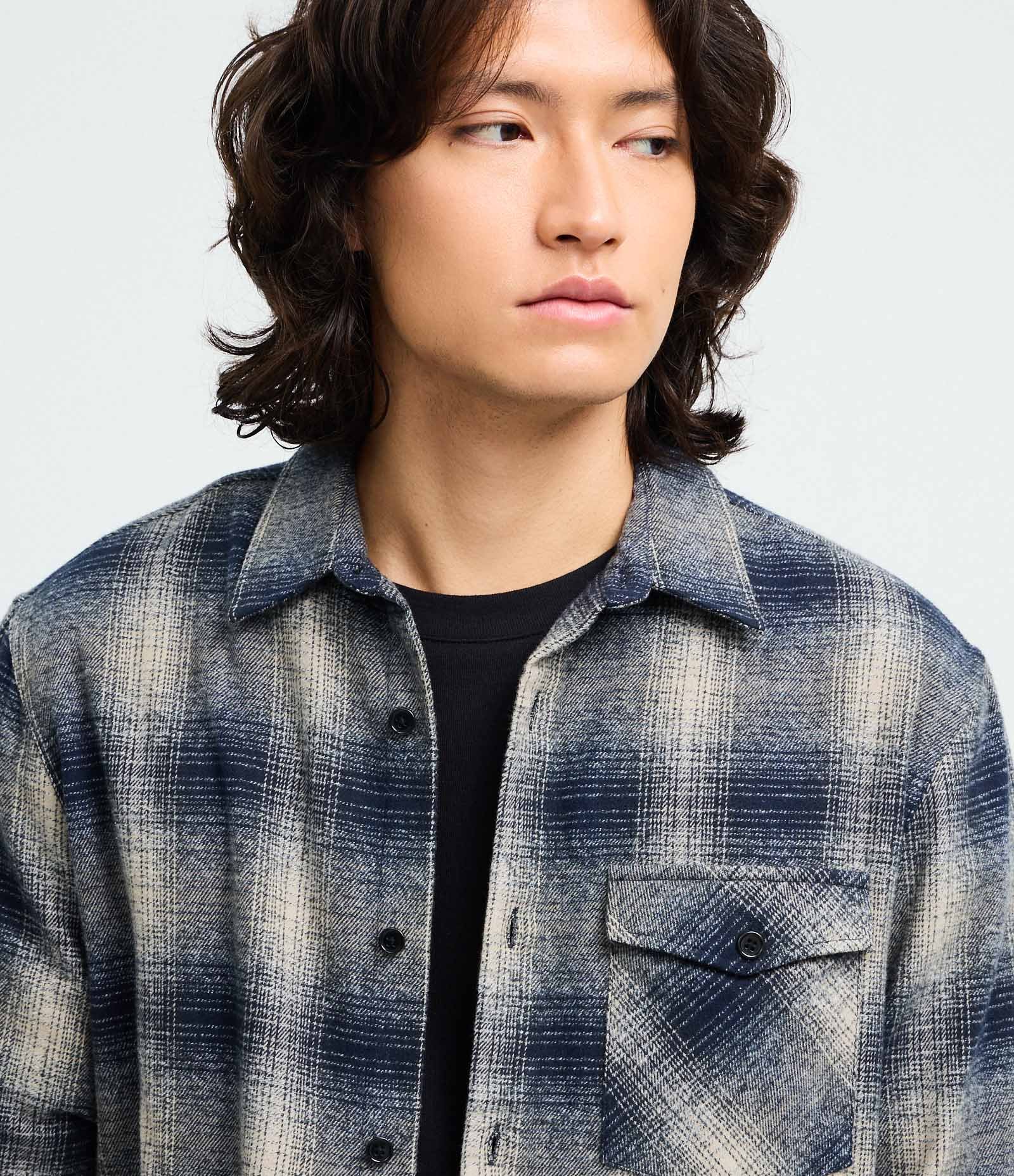 Camisa Comfort em Flanela com Bolso e Estampa Xadrez Azul 4