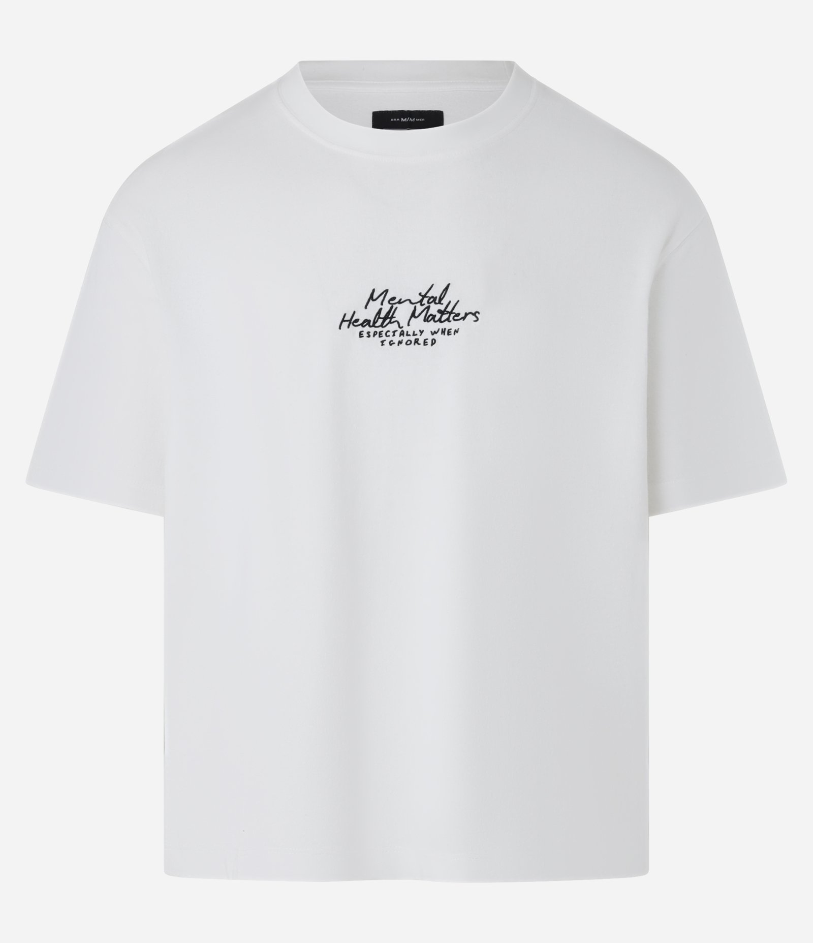Camiseta Oversized em Algodão em Estampa Lettering Branco 3