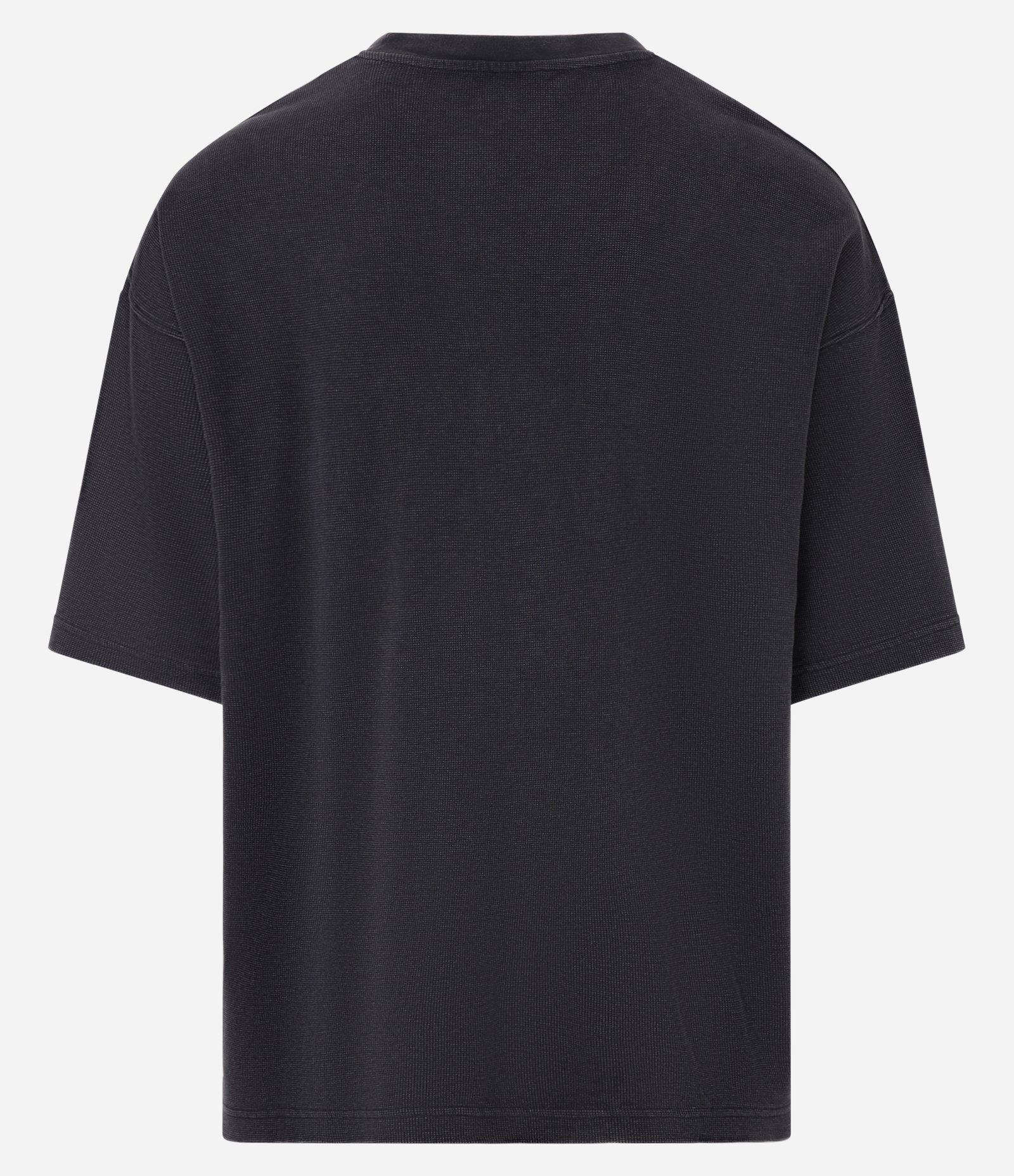 Camiseta Boxy com Algodão eTextura Waffle Preto 6