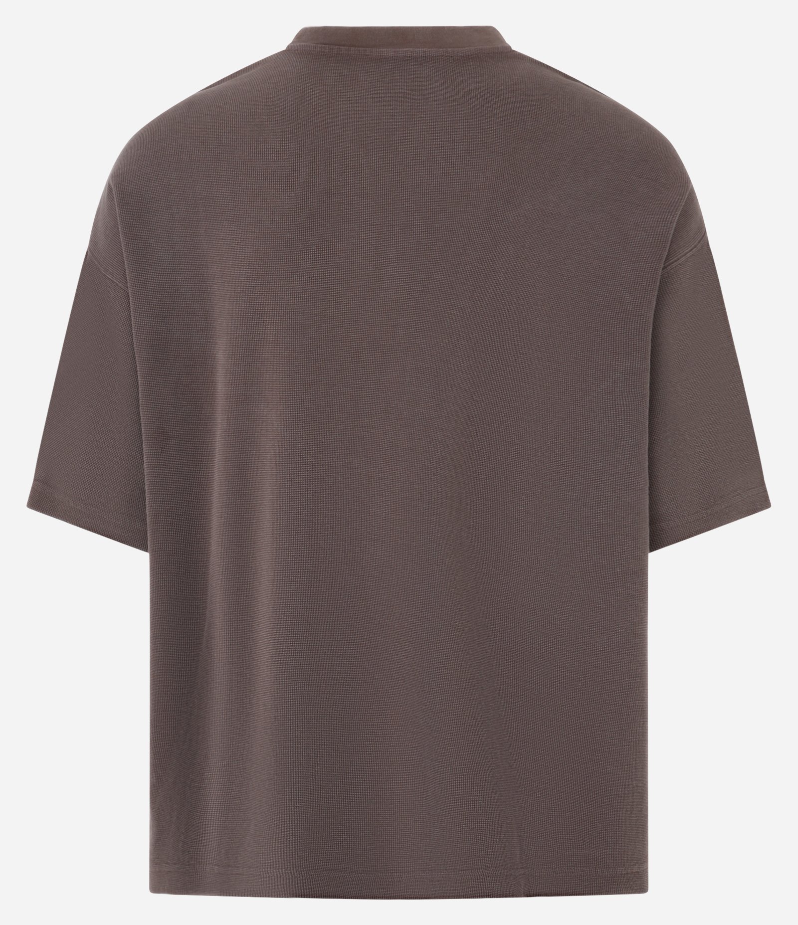 Camiseta Boxy com Algodão eTextura Waffle Marrom 6
