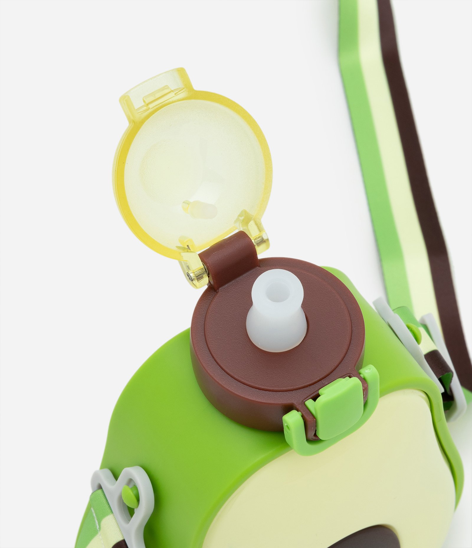 Garrafa Térmica em Plástico Abacate com Alça Ajustável Listrada Verde 4