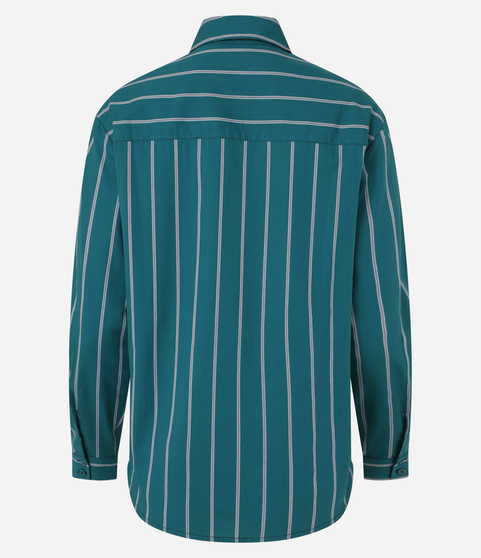 Camisa em Tricoline com Listras em Fio Tinto Verde 5