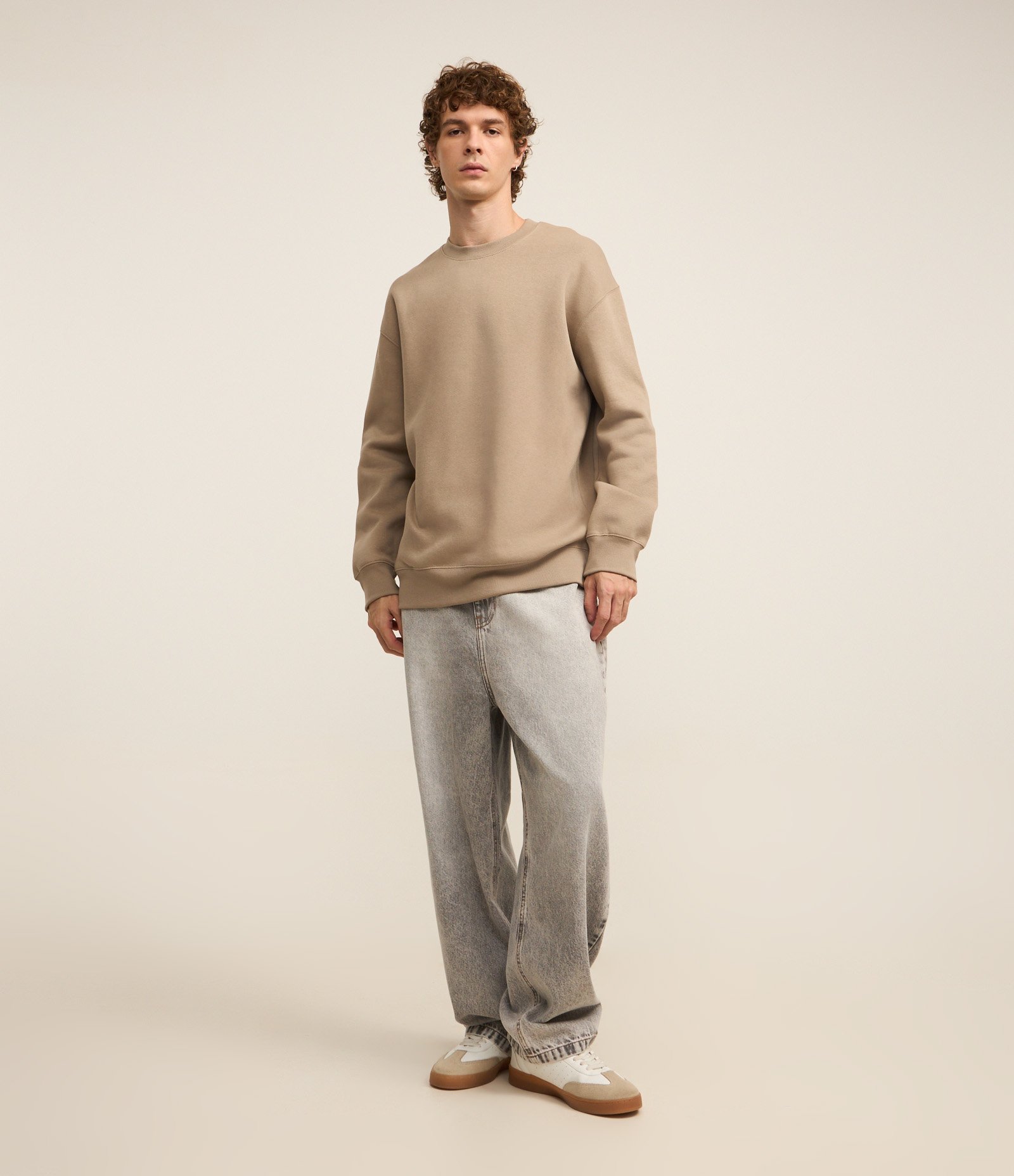 Casaco Relaxed Básico em Moletom Cinza 2