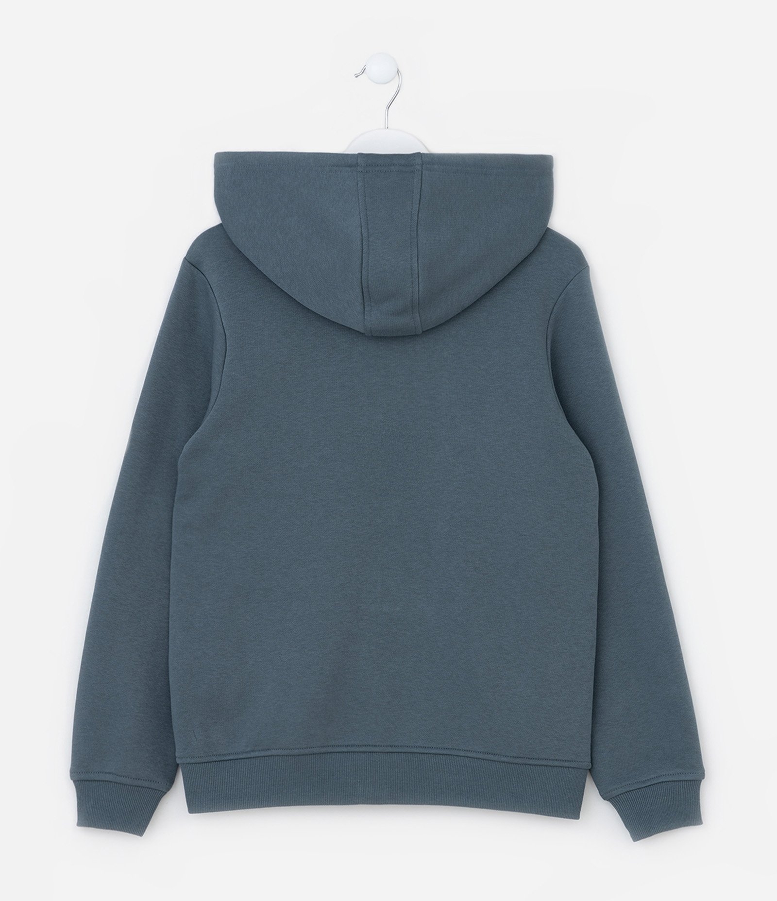 Jaqueta Infantil em Moletom com Capuz e Bolsos Canguru - Tam 5 a 14 Anos Azul 2