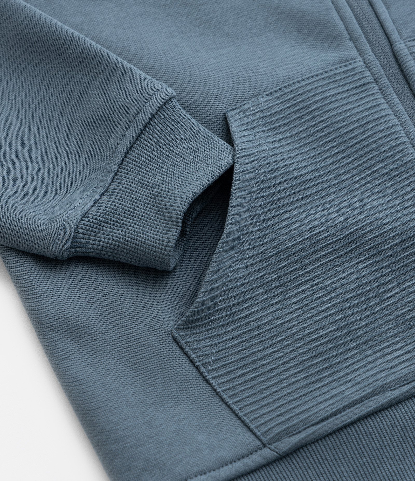 Jaqueta Infantil em Moletom com Capuz e Bolsos Canguru - Tam 5 a 14 Anos Azul 5