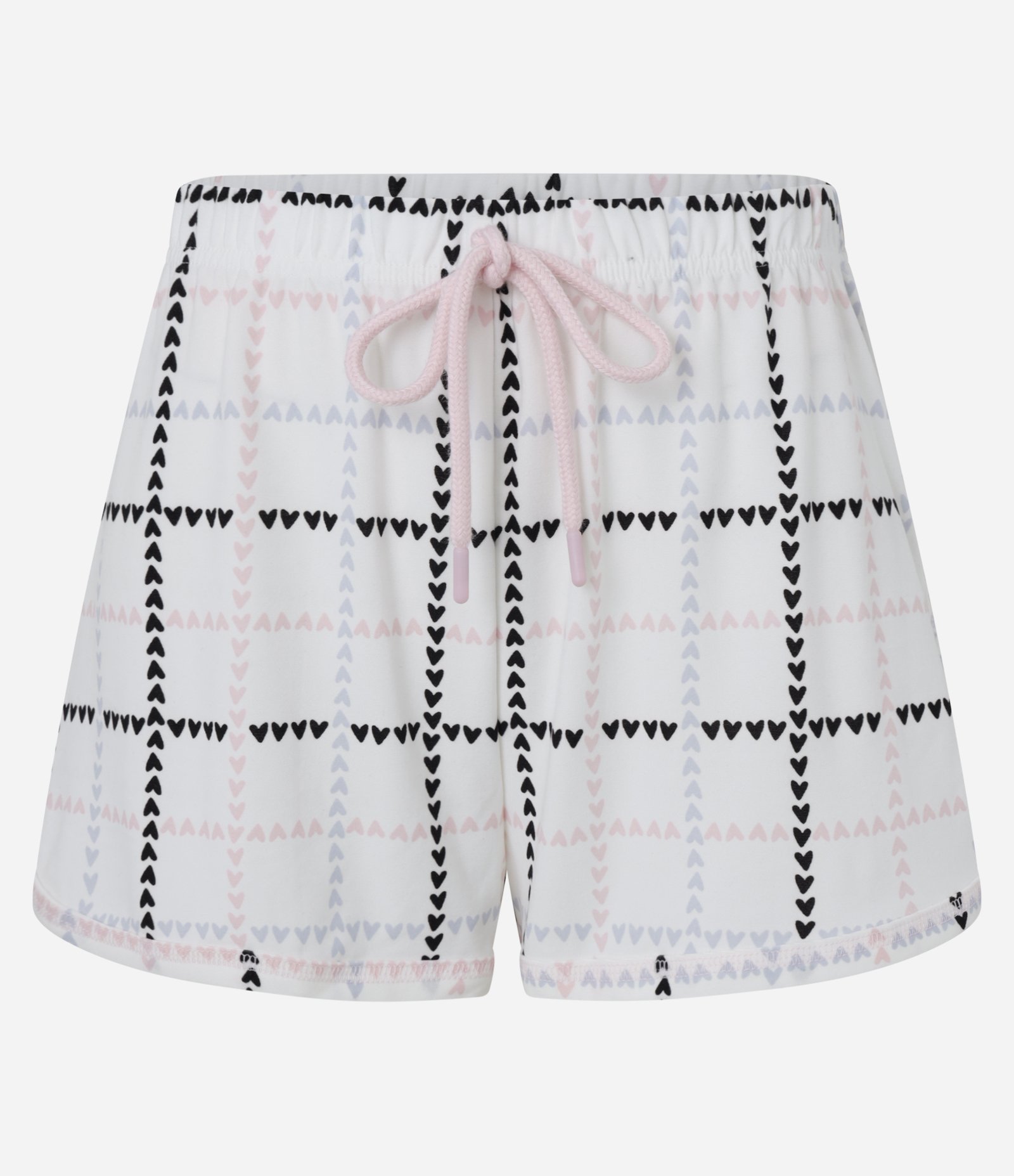 Short de Pijama Estampa Xadrez Coração Multicores 5