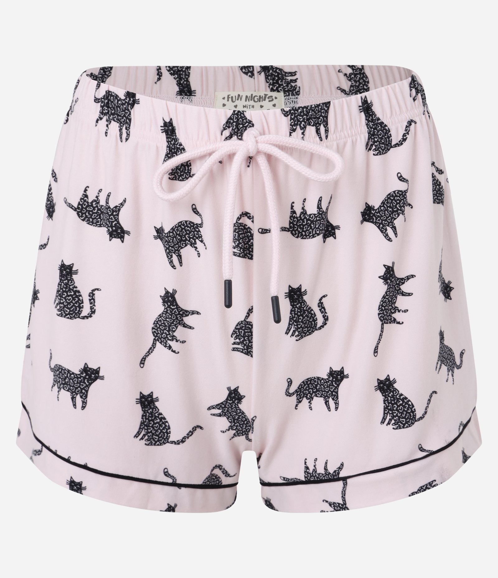 Short de Pijama Estampa Gatos Rosa 5