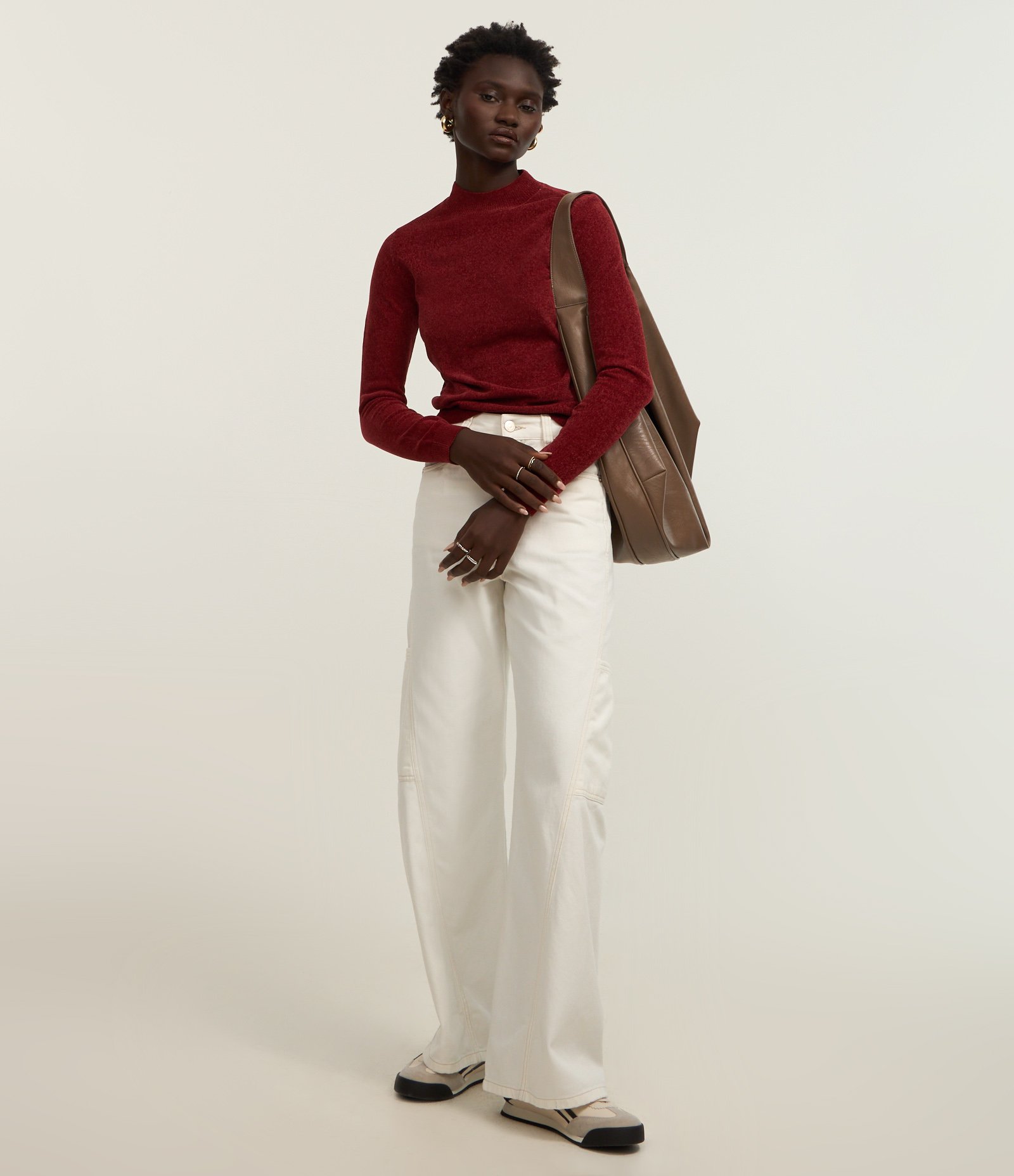 Blusa em Chenille com Gola Altinha Vermelho 2