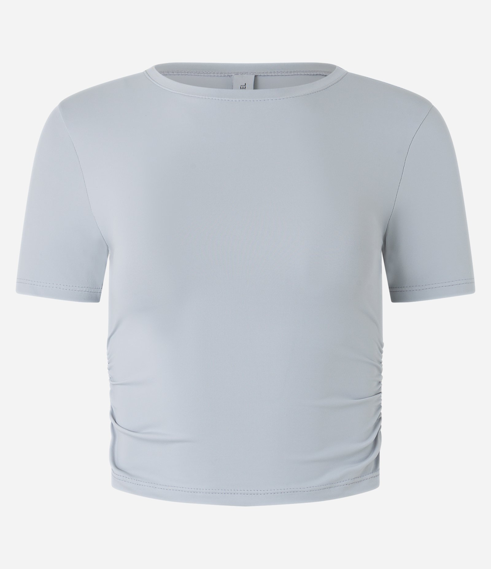 Blusa em Microfibra com Franzidinho Lateral Cinza 4