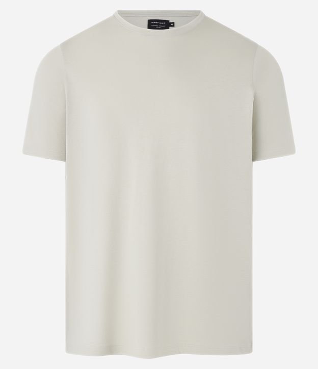 Camiseta Slim Básica em Algodão Peruano com Gola Redonda