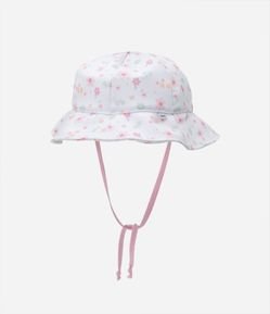 Chapéu Infantil com Estampa Floral - Tam 0 a 12 meses