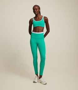 Calça Legging Contraste Maxxi com Recorte