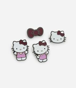 Kit 04 Pins Infantis em Metal com Estampa Hello Kitty - Tam Único