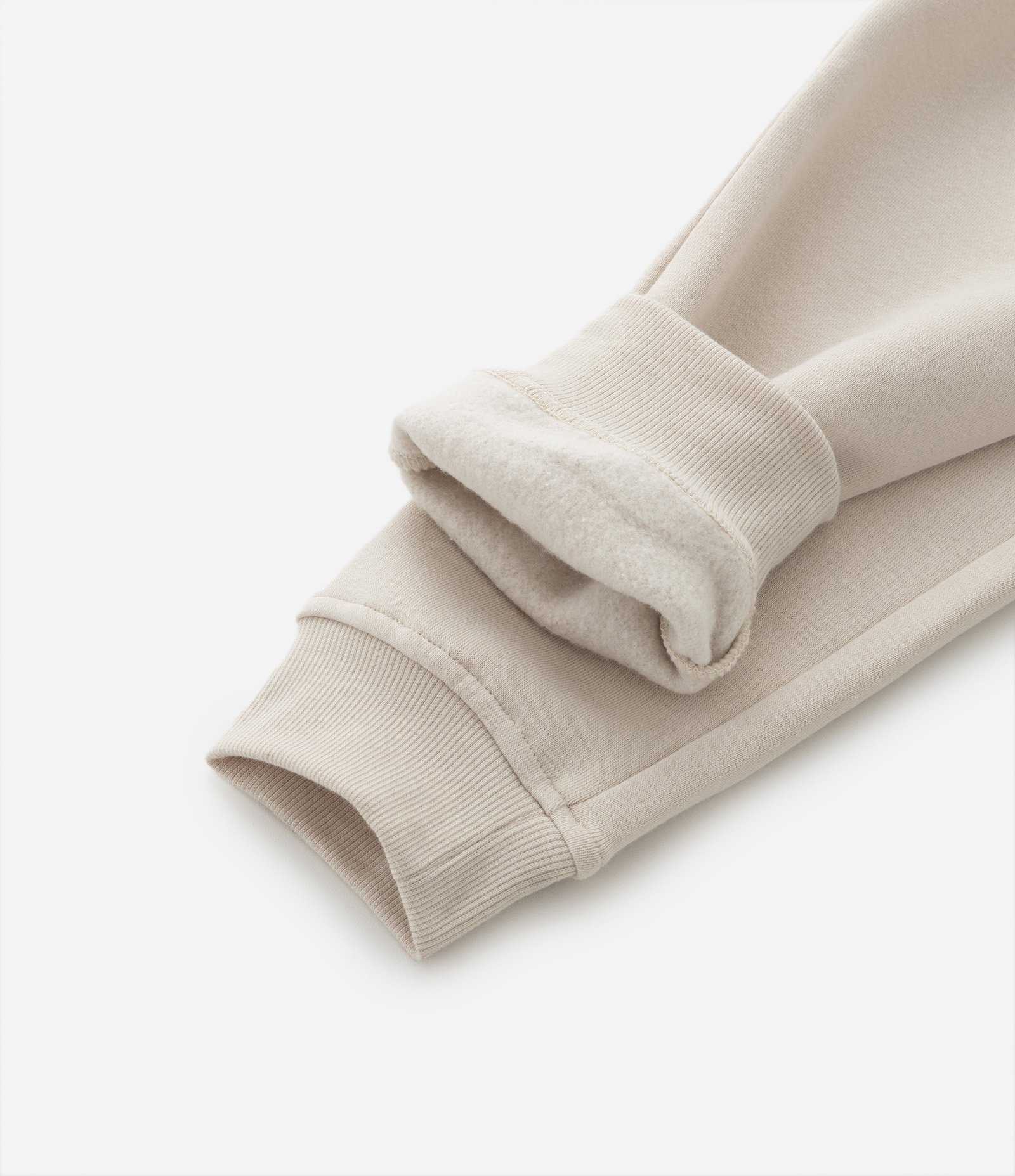 Calça Infantil em Moletom Básica - Tam 5 a 14 anos Bege 4