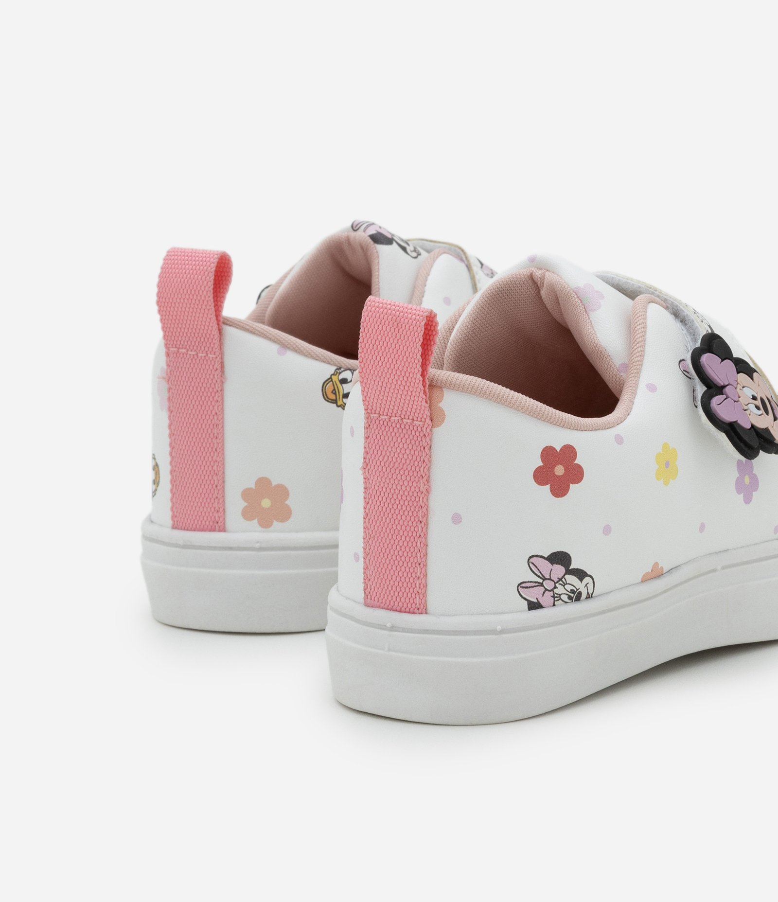 Tênis Infantil com Velcro e Patch da Minnie - Tam 20 a 30 Branco 4