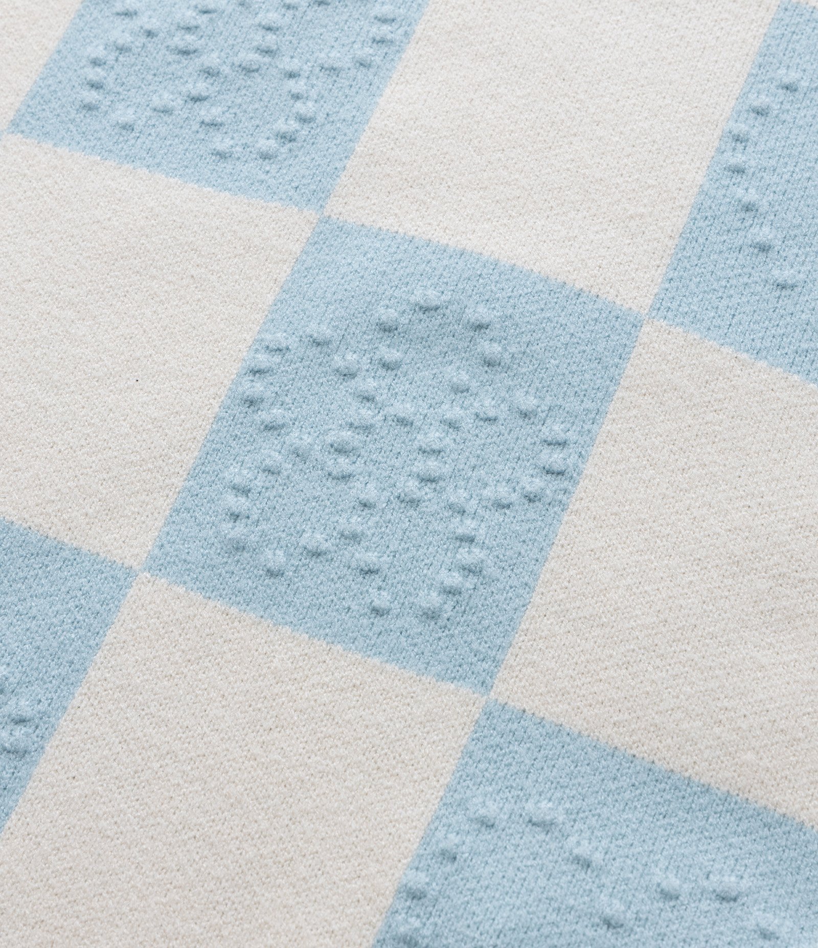 Blusão Infantil em Jacquard com Mangas Bufantes - Tam 5 a 14 Anos Azul/Off White 5