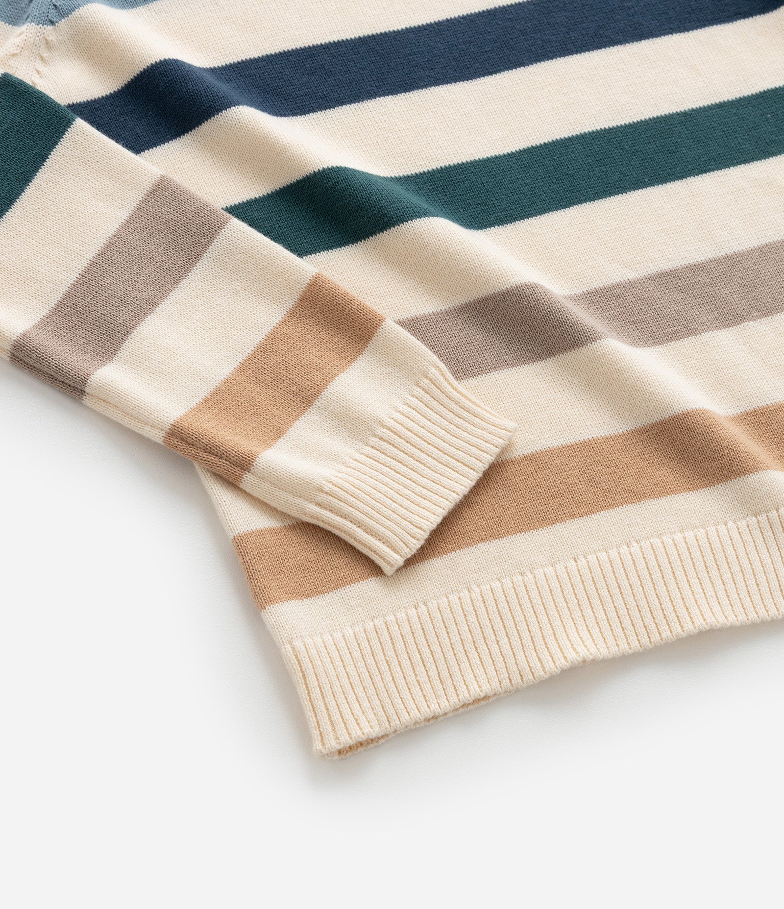 Suéter Comfort Infantil com Estampa Listrada - Tam 1 a 6 Anos Bege 5