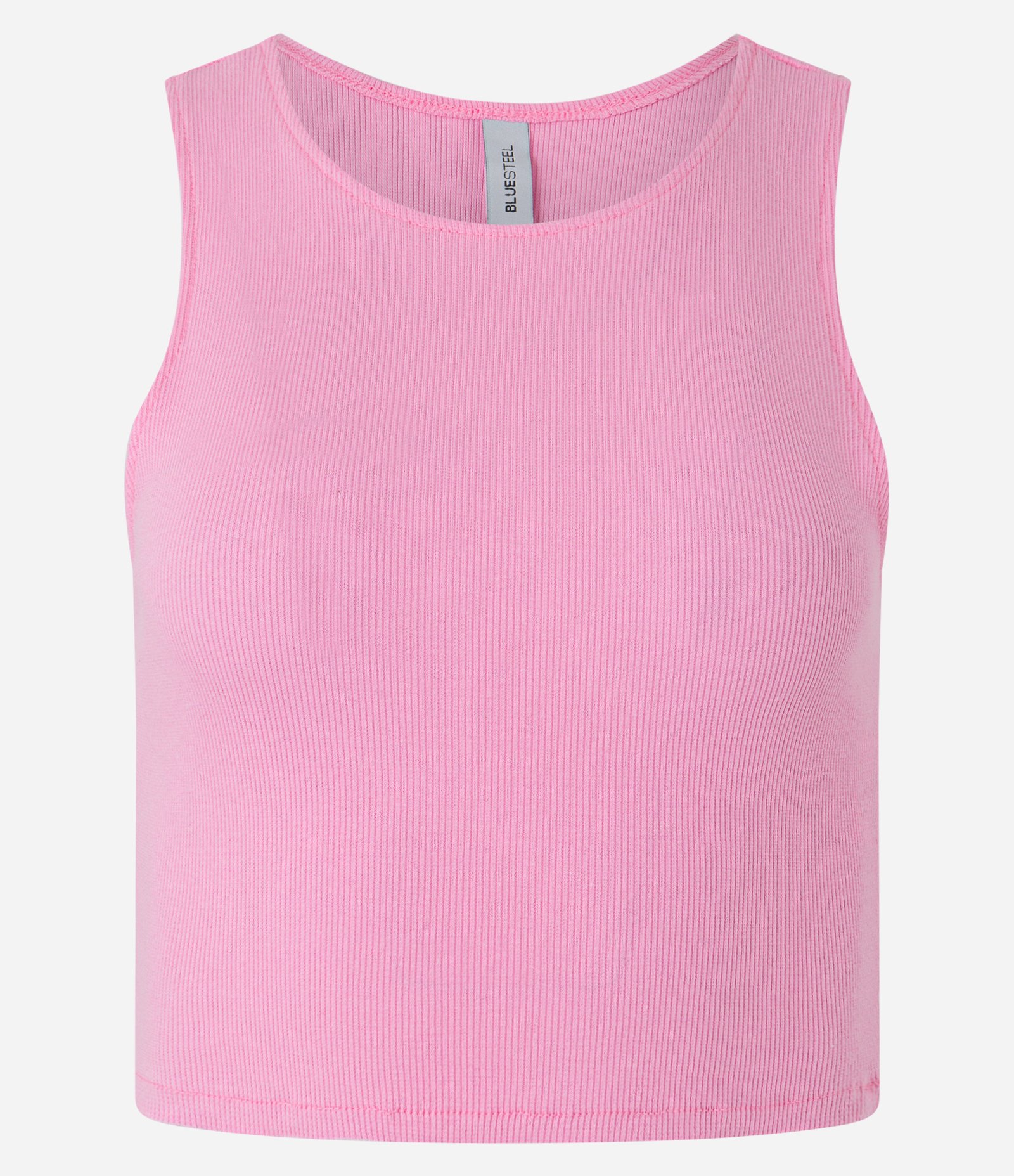 Blusa Cropped sem Manga em Algodão com Textura Canelada 4