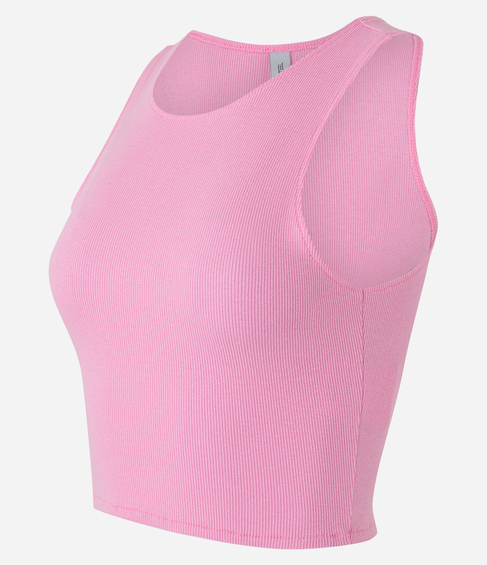 Blusa Cropped sem Manga em Algodão com Textura Canelada 5