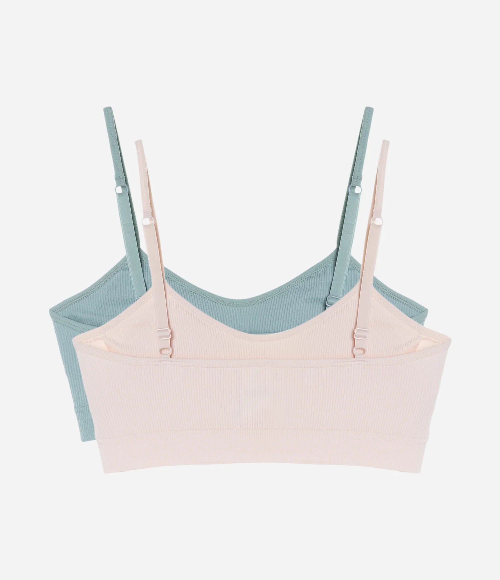 Kit 02 Sutiãs Triângulo em Poliamida Seamless Bege/Azul 2